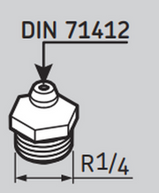 LAPG1/4 - SKF Automatic Lubricator Grease Nipple 1/4 Diagram