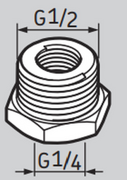 LAPN1/2 - SKF Automatic Lubricator Nipple 1/4 - 1/2 Diagram