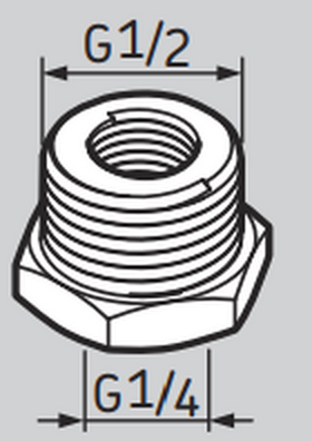 LAPN1/2 - SKF Automatic Lubricator Nipple 1/4 - 1/2 Diagram