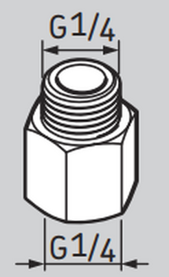 LAPN1/4 - SKF Automatic Lubricator Nipple 1/4 - 1/4 Diagram