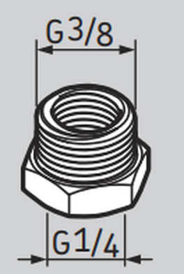 LAPN3/8 - SKF Automatic Lubricator Nipple 1/4 - 3/8 Diagram