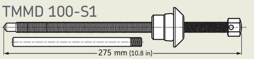 TMMD100-S1 - SKF Spindle For TMMD 100, With Nut, Small Diagram