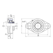 UKFLX05 - FYH Oval Flanged Bearing Unit