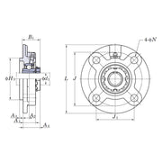 UKFCX16 - FYH Round Flanged Bearing Unit