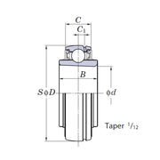 UKX15 - FYH Bearing Insert - 75mm Inside Diameter