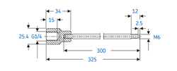 1077454/100MPA - SKF M6 Connection Nipple - 100MPa