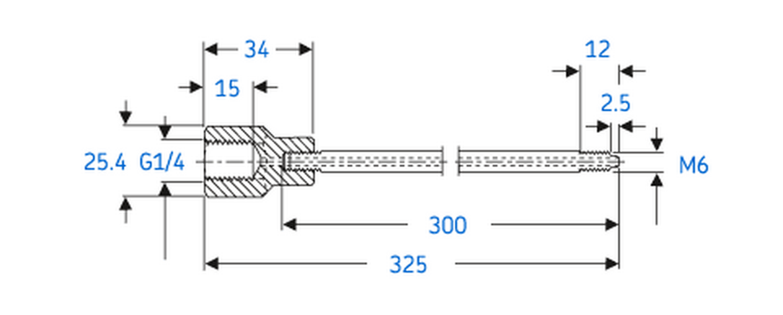 1077454/100MPA - SKF M6 Connection Nipple - 100MPa