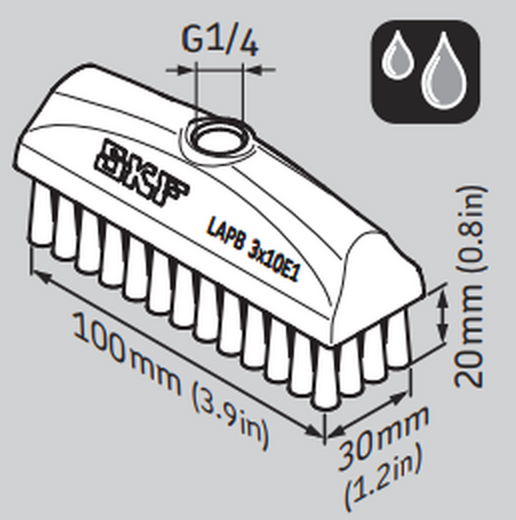 LAPB3X10E1 - SKF Brush for System 24 Auto Lubricator Diagram