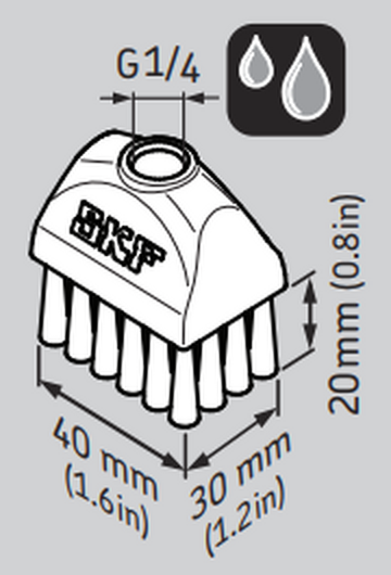 LAPB3X4E1 - SKF 30x40mm Brush for System 24 Auto Lubricator Diagram