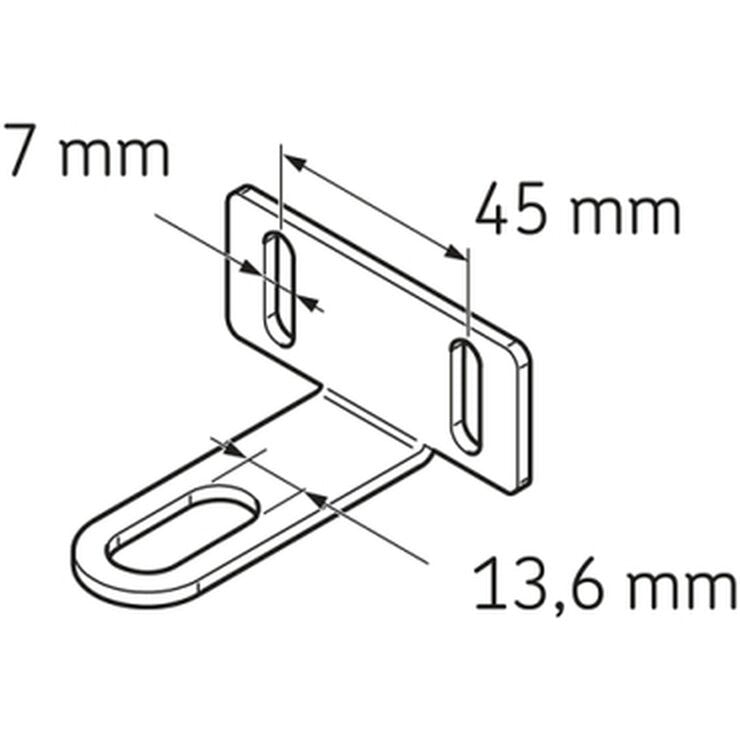 LAPC13 - SKF Mounting Bracket for System 24 Lubricator Technical Drawing