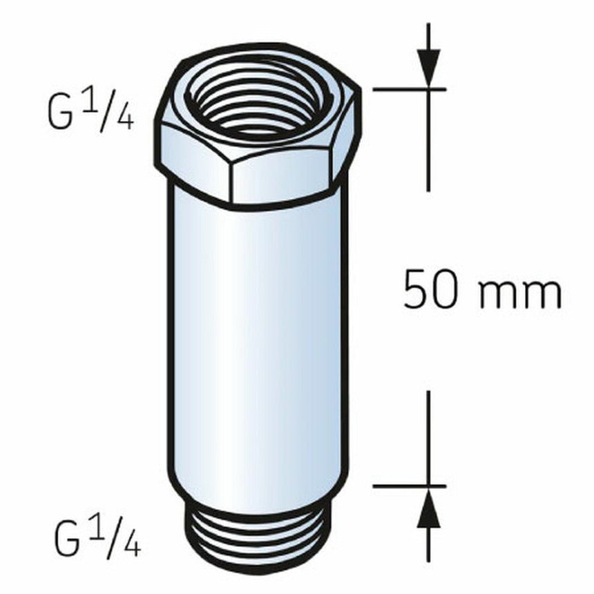 LAPE50 - SKF Automatic Lubricator Connector Extension - 50mm Technical Diagram