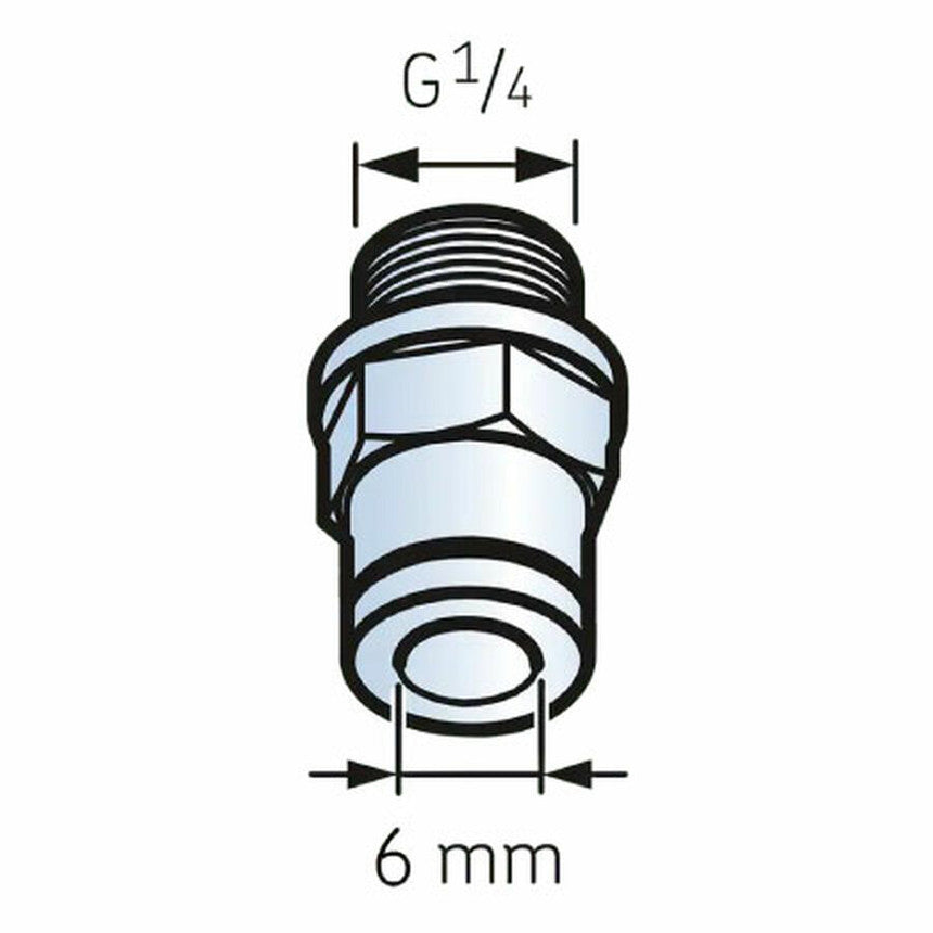 LAPFM1/4S - SKF Tube Connector Male G 1/4 For 6 mm Tube Diagram