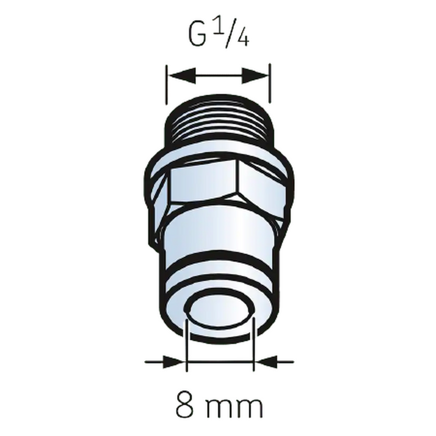 LAPFM1/4SW - SKF Tube connection, male 1/4" for 8 mm