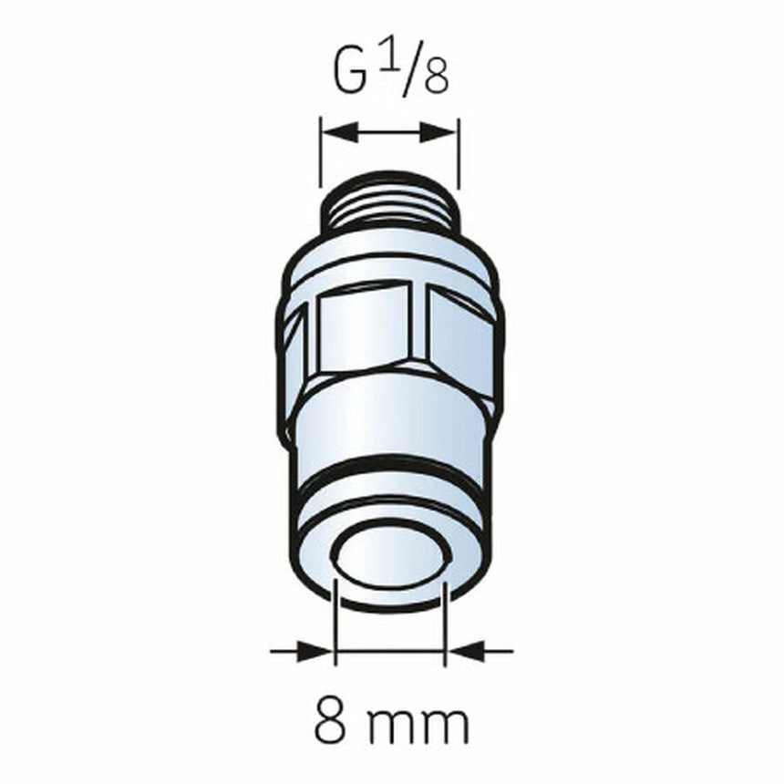 LAPFM1/8 - SKF Tube Connection, Male 1/8 Diagram