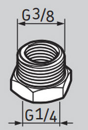 LAPN3/8 - SKF Automatic Lubricator Nipple 1/4 - 3/8 Diagram
