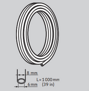LAPT1000 - SKF 1000mm Flexible Tube For Lubricator - 8X6mm Diagram