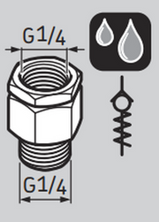LAPV1/4 - SKF Non-Return Valve For Automatic Lubricator - G1/4 Diagram
