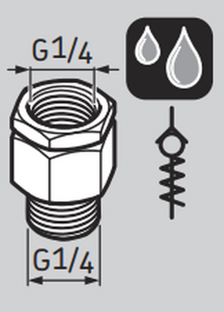 LAPV1/4 - SKF Non-Return Valve For Automatic Lubricator - G1/4 Diagram
