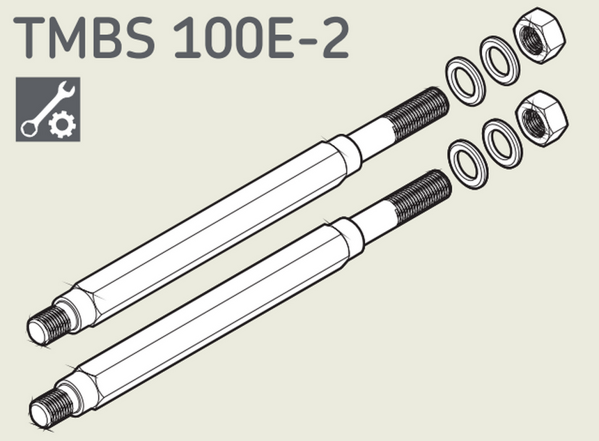 TMBS100E-2 - SKF Main Rods With Washers And Nuts Diagram