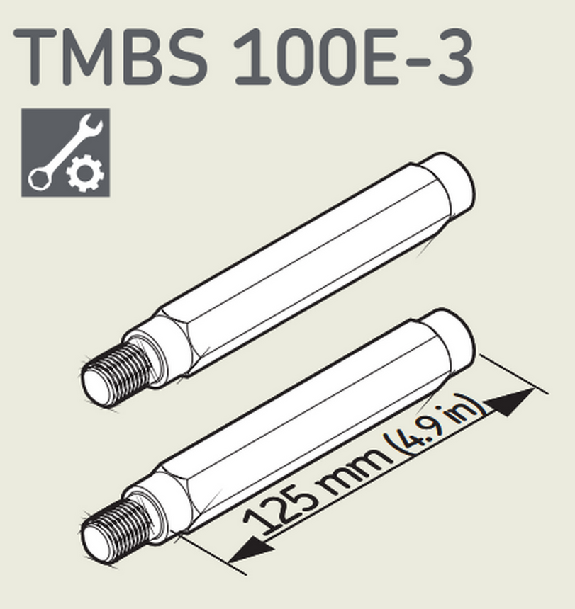 TMBS100E-3 - SKF 125mm Extension Rod For TMBS100E/150E Diagram