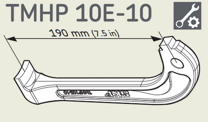 TMHP10E-10 - SKF Arm For TMHP 10E And TMHC 110E, 190 mm Long Diagram