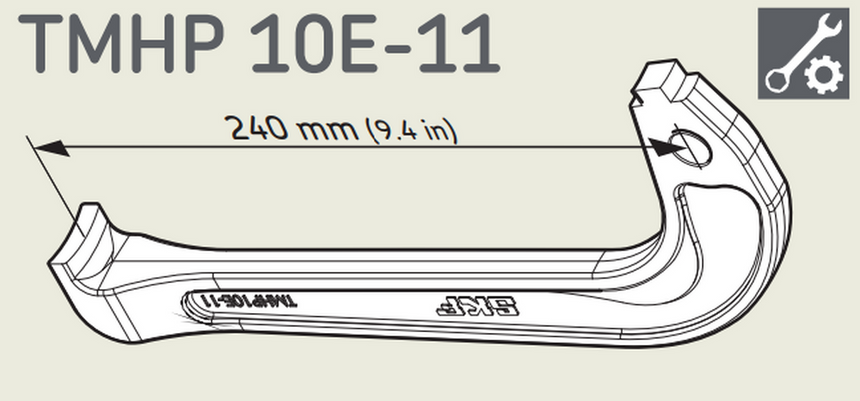 TMHP10E-11 - SKF Arm For TMHP 10E, 240 mm Long Diagram