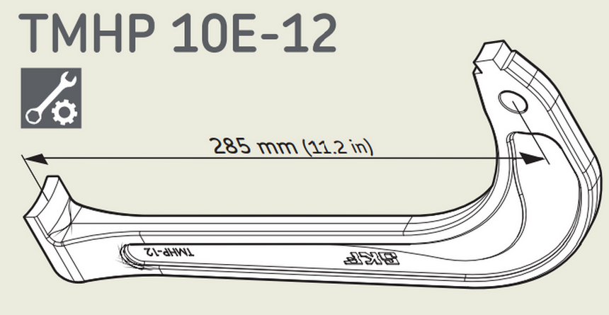 TMHP10E-12 - SKF Arm For TMHP 10E, 285 mm Long Diagram