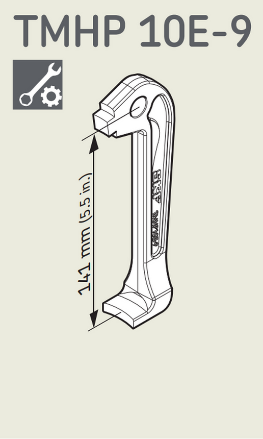 TMHP10E-9 - SKF Arm For TMHC 110E, 140 mm Long Diagram