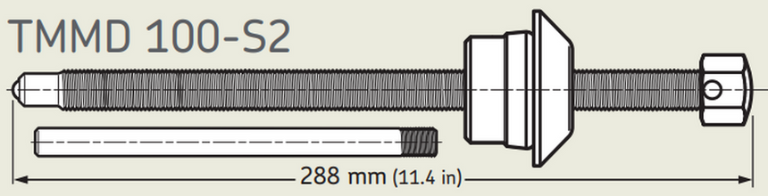 TMMD100-S2 - SKF Spindle For TMMD 100, With Nut, Big Diagram